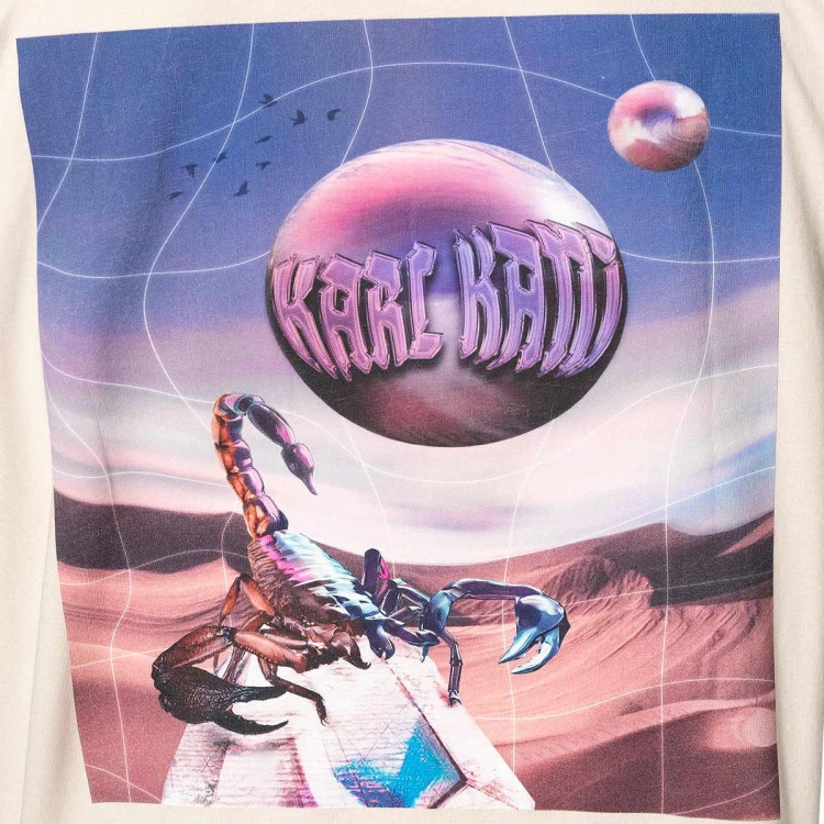 camiseta-karl-kani-small-signature-metaverse-block-beige-4