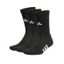 Performance Cushioned Crew (3 para)-Black-White