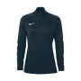 1/4 Zip Midlayer 21-Obsidian - White