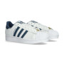 Superstar II-White-Navy-Gold Metallic