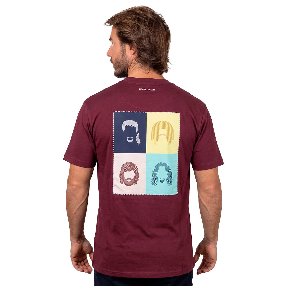 camiseta-coolligan-1990-legends-faces-burgundy-rojo-1